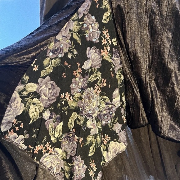 Y2K April seize 1 brown boho long Gypsy layered skirt - Picture 5 of 13